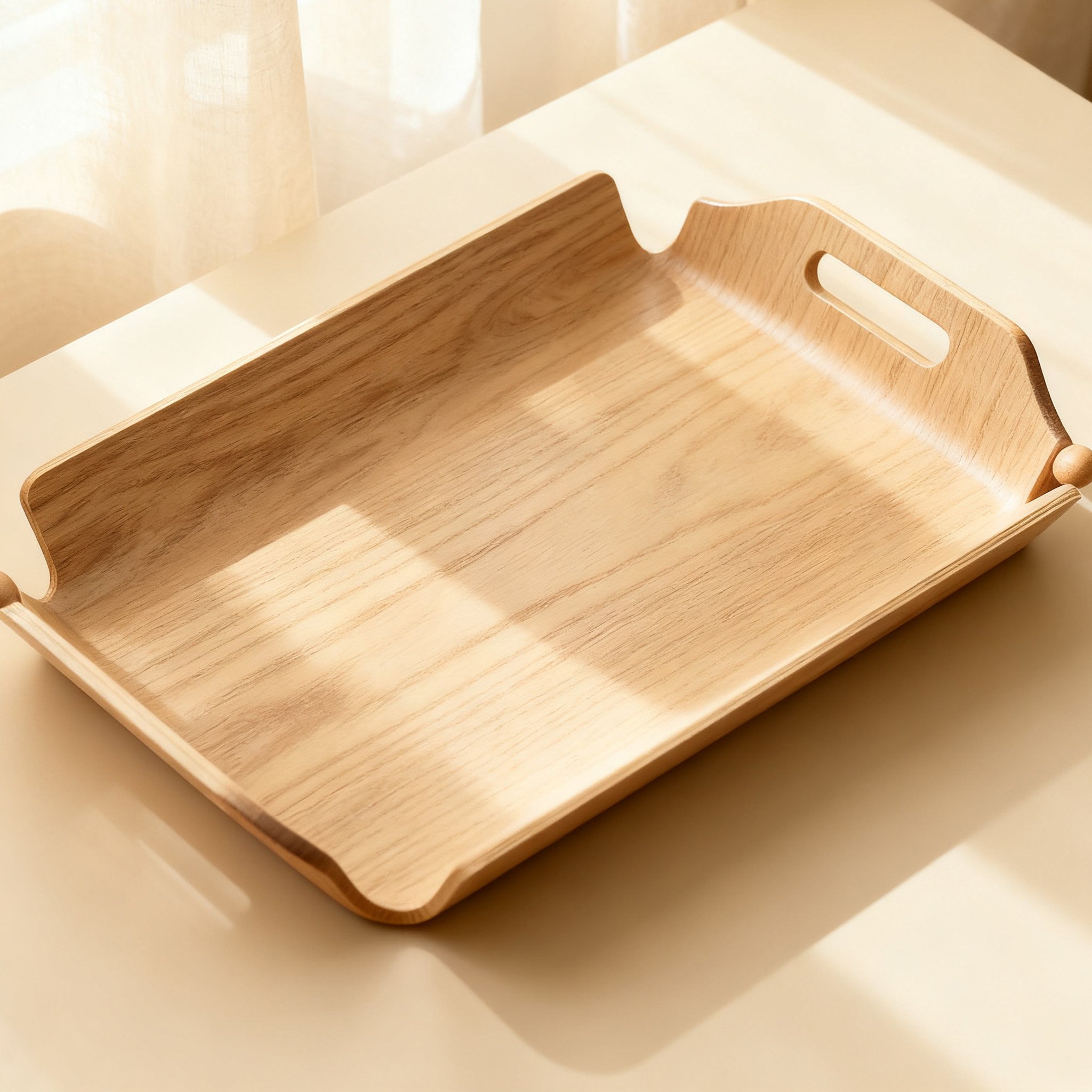 ถาดไม้สไตล์มินิมอล เหมาะสำหรับเสิร์ฟอาหาร