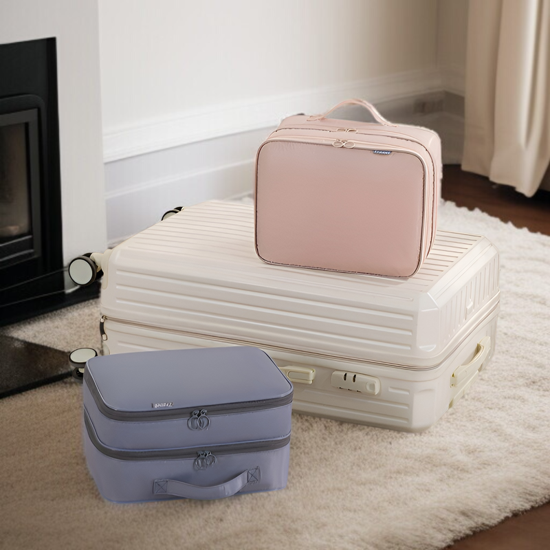 旅行用靴収納バッグ 折りたたみ式 ポータブル 3層 立体 靴バッグ 旅行用