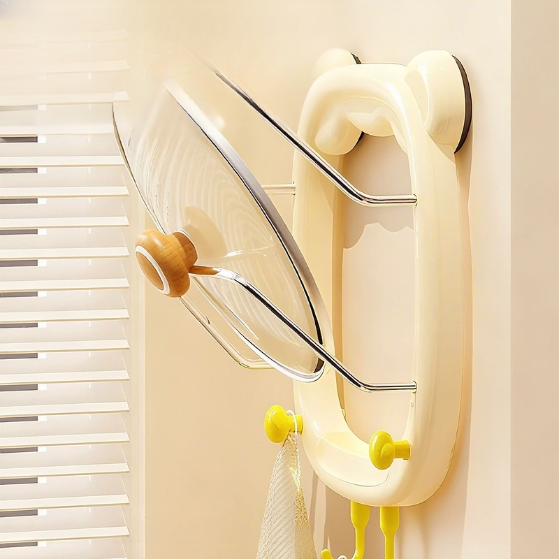 Non perforated double-layer pot lid storage rack