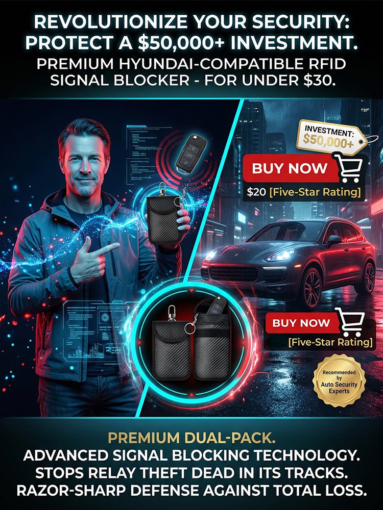Carbon Fiber Car Key Signal Blocker Box - Anti-Theft Protection