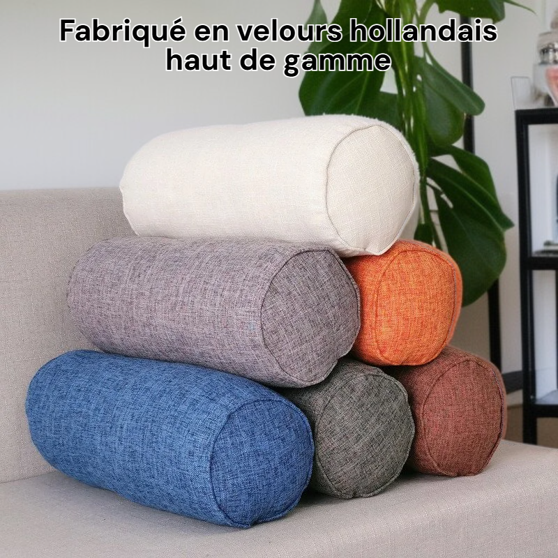 Coussin cylindrique épais multifonction en velours hollandais