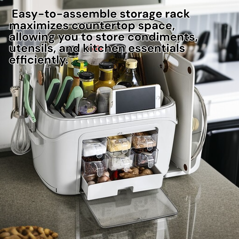 Dust-proof Spice Jar Storage Organizer Set