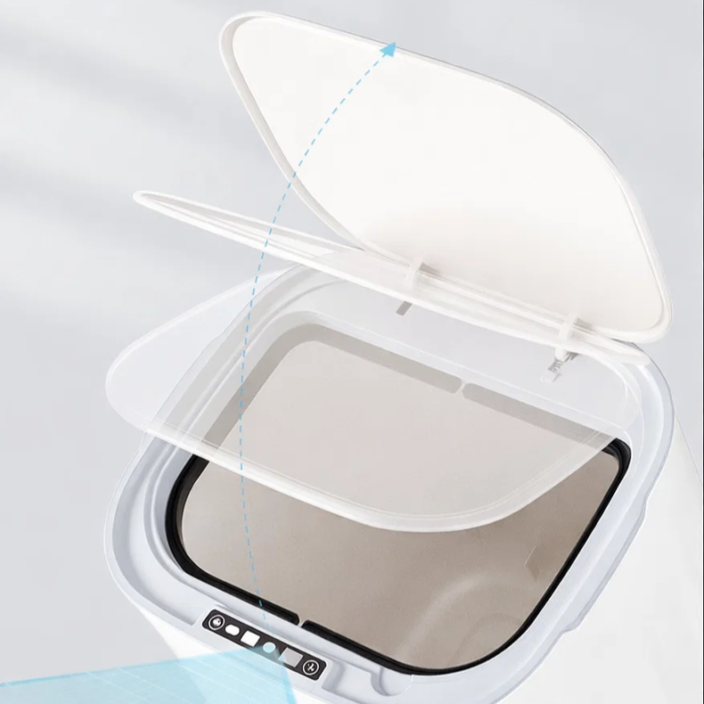 Household Hidden Ring Smart Trash Can with Power Display
