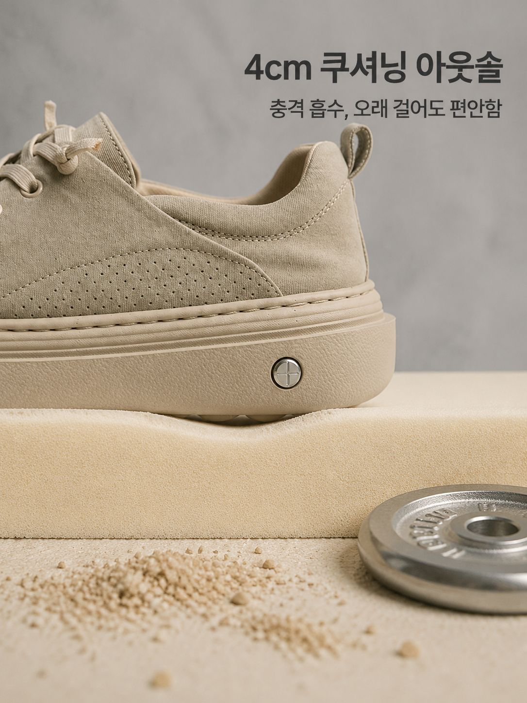 남성용 패션 두꺼운 밑창 넓은 앞코 캐주얼 슈즈