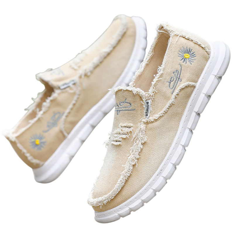 봄여름가을 남성화 쿠션창 패브릭 슈즈 캐주얼화 남편한 패브릭 슈즈