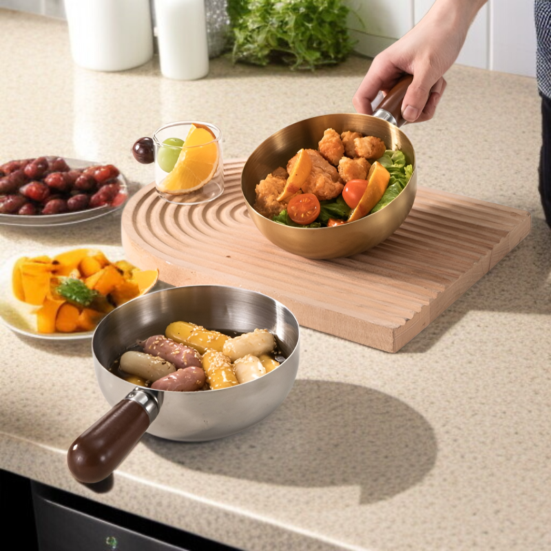 和風 304 ステンレススチール 小鍋 油注ぎ 小鍋 家庭用 キッチン 卵ボウル ミニ スナックボウル 学生寮 麺ボウル