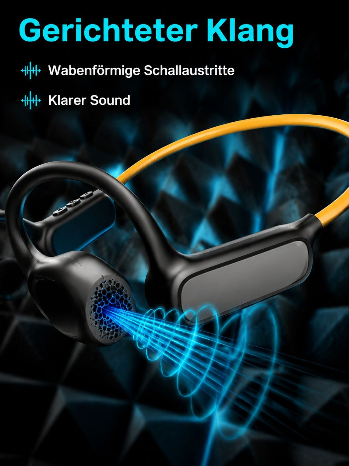 Bluetooth-Kopfhörer mit langer Akkulaufzeit und LED-Licht