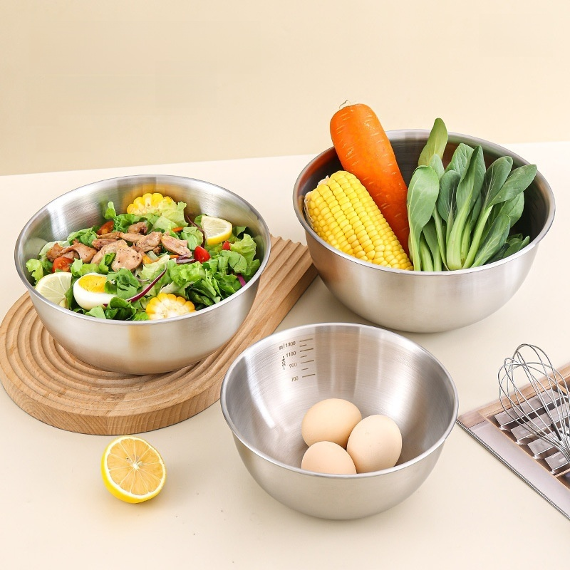 ステンレス製サラダボウル