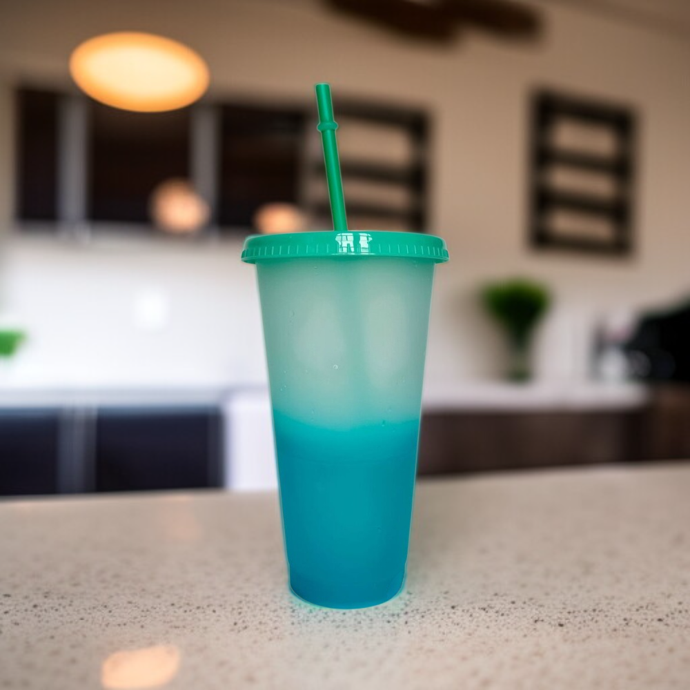 PP塑料大容量吸管杯