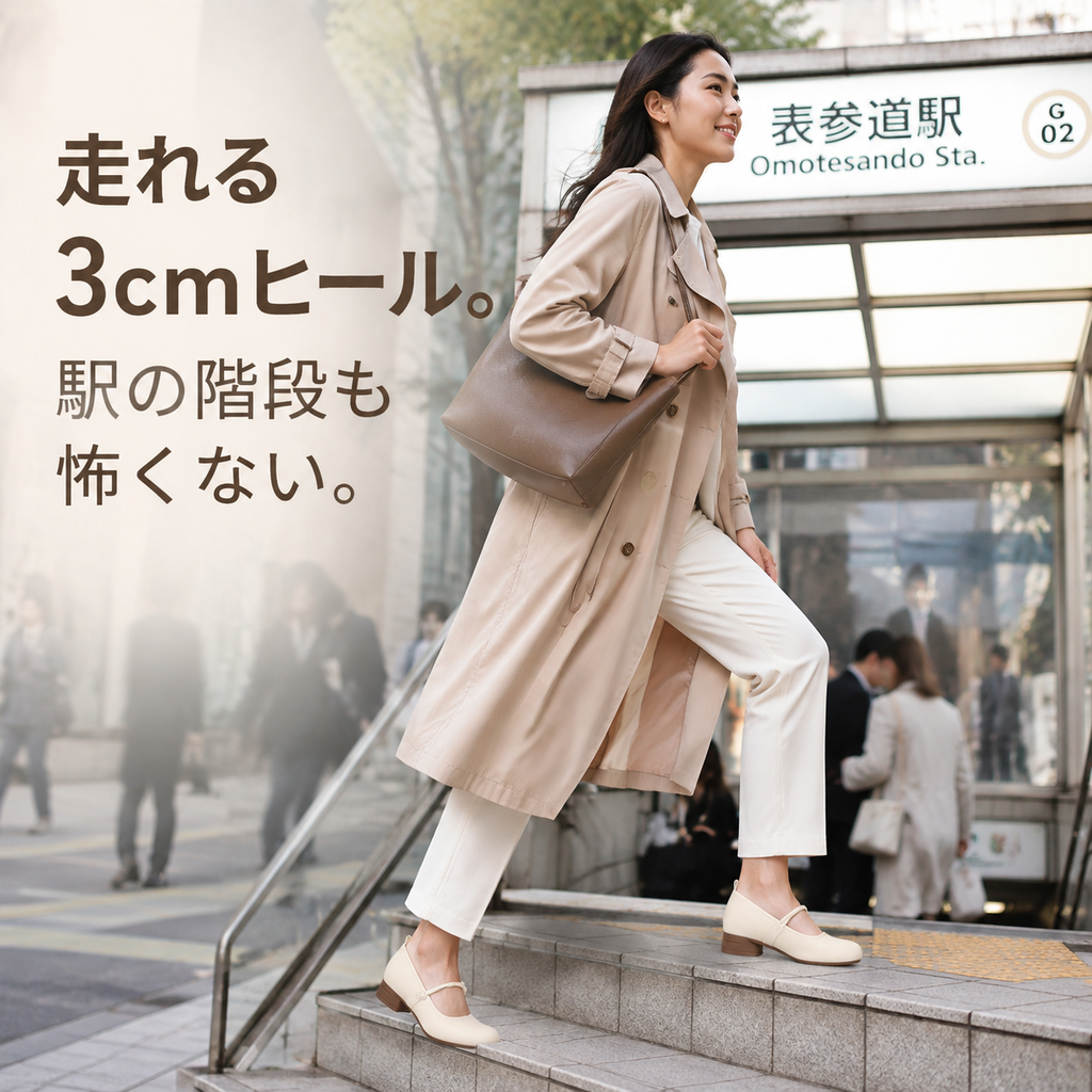フレンチレトロカメリアメリージェーンシューズ