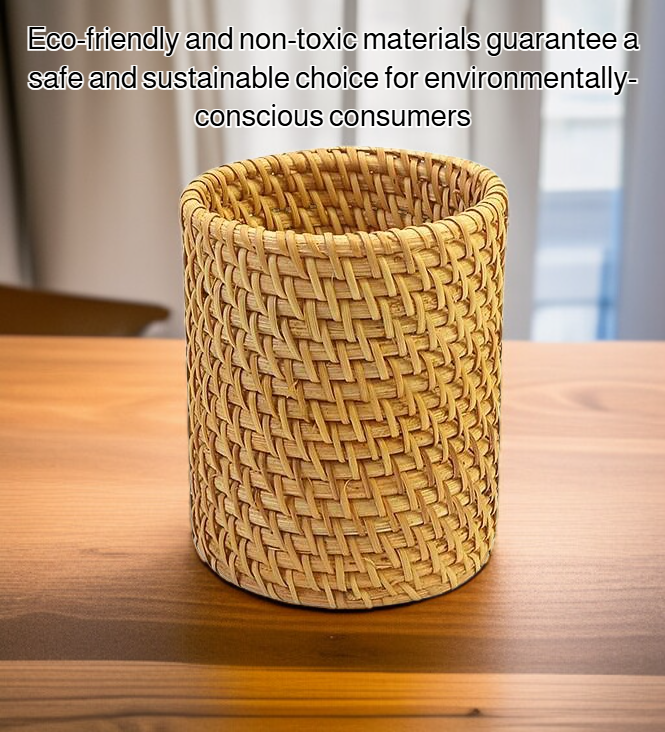 Eco-friendly rattan tea bucket with lid