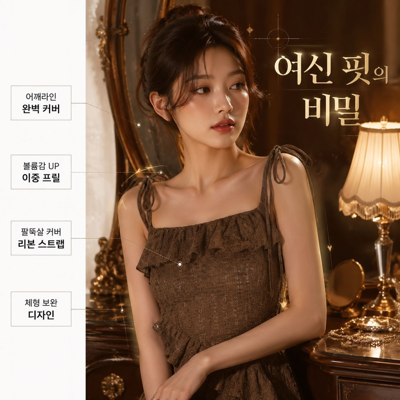스퀘어넥 셔링 허리끈 원피스