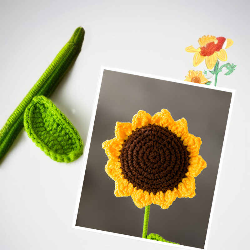 毛線針織太陽花