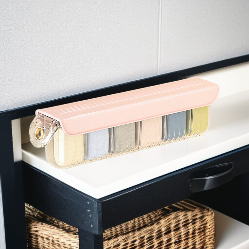 صندوق شفاف لتخزين الأدوات المنزلية