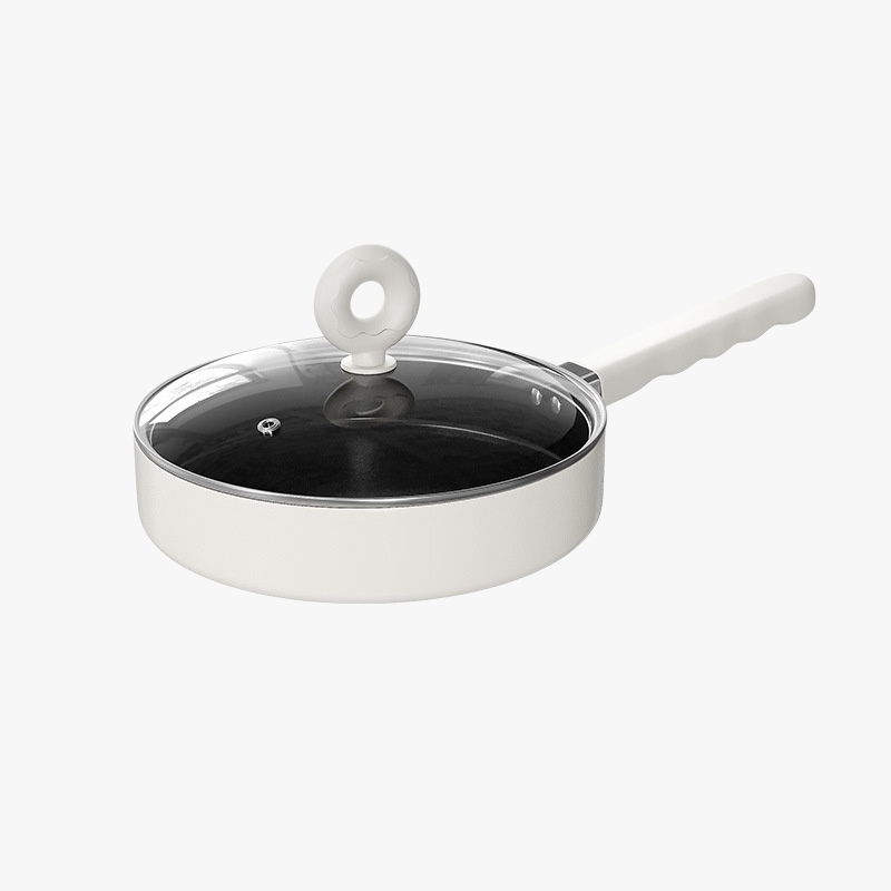 Durable NonStick Household Pan with Fluoride Coating and Stable Grip