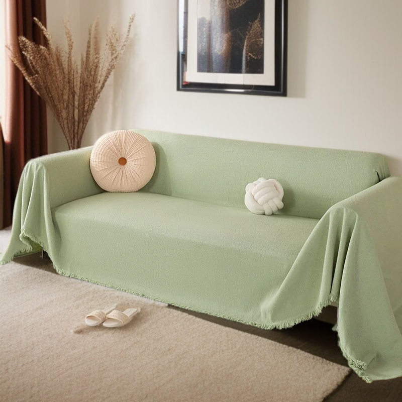 ソファークッション毛布 ソリッドカラーフルカバークッションソファカバー 防水防汚テディフリース毛布