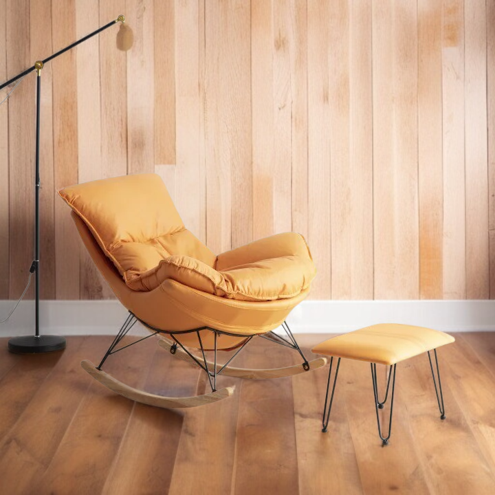 Living Room Balcony Lazy Rocking Chair Nordic Style Nap Leisure Recliner