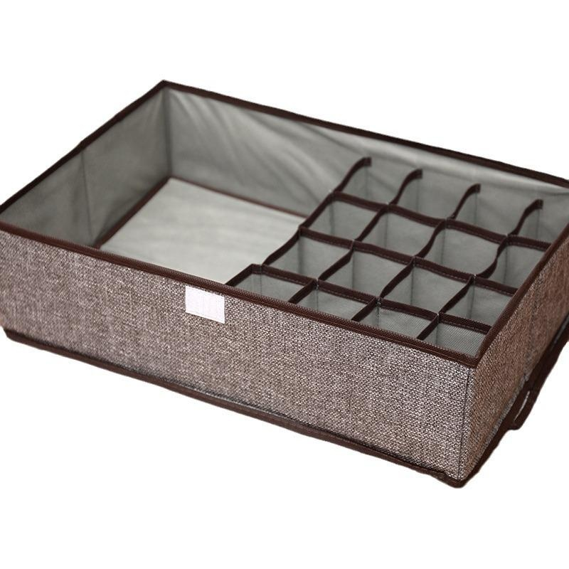 Caja organizadora de tela de algodón y lino