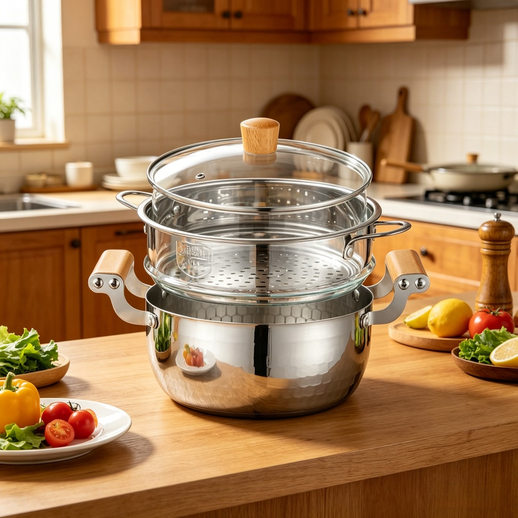 스테인리스 투명 유리 양손 미니 냄비