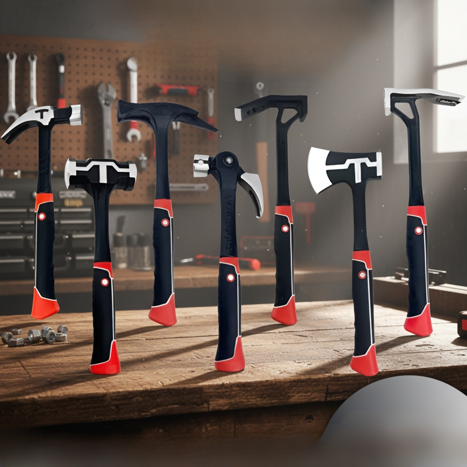 Tête rotative du marteau arrache-clou en détail