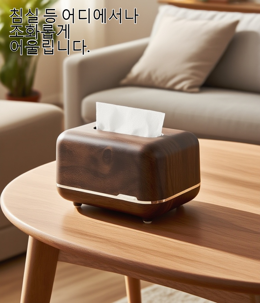 인테리어 소품으로 활용된 종이 뽑기 상자