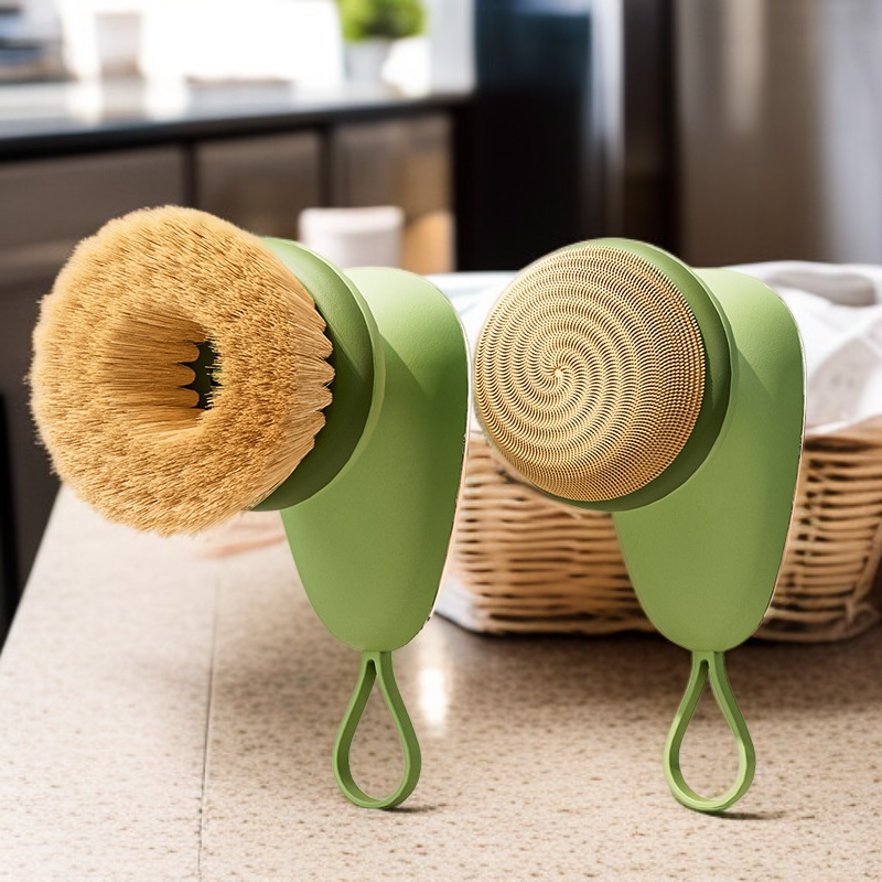 가정용 손상없는 냄비 청소 냄비 브러쉬 자동 수액 압출 수액 세척 냄비 브러쉬 게으름뱅이 주방 필수 자동 수액 브러쉬