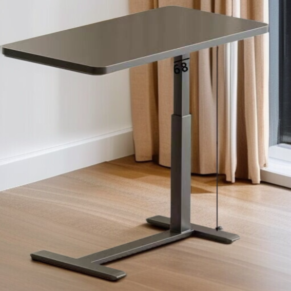 Mesa pequeña móvil con elevación neumática para uso en oficina y hogar