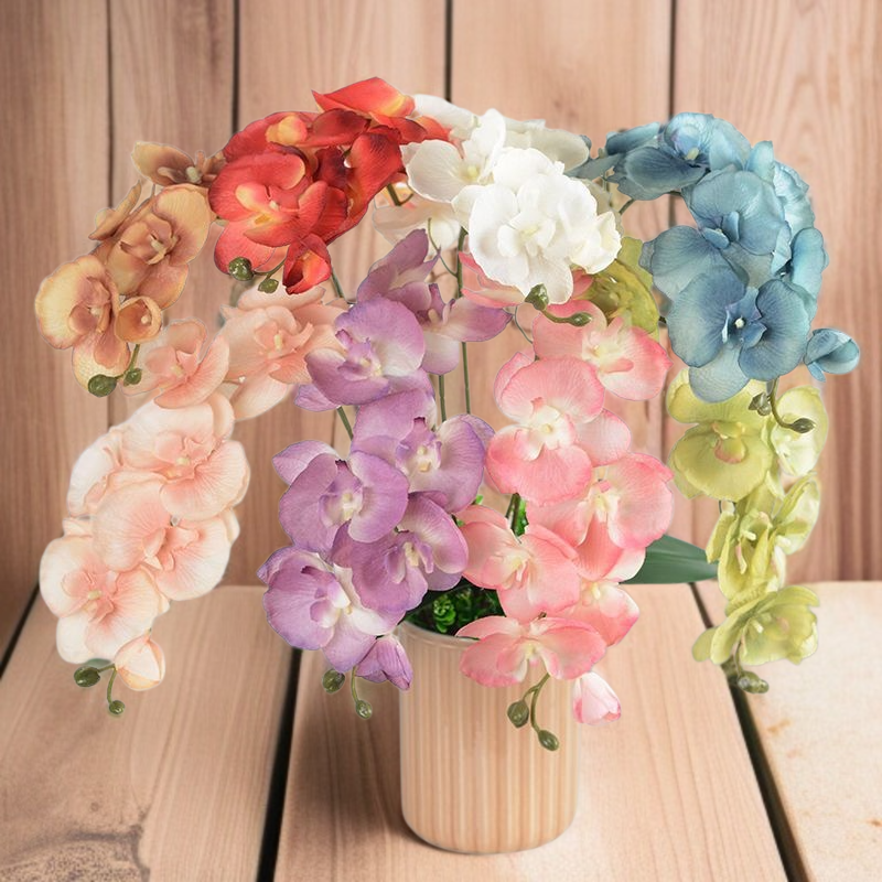 単枝8頭のコチョウランのダミーフラワー