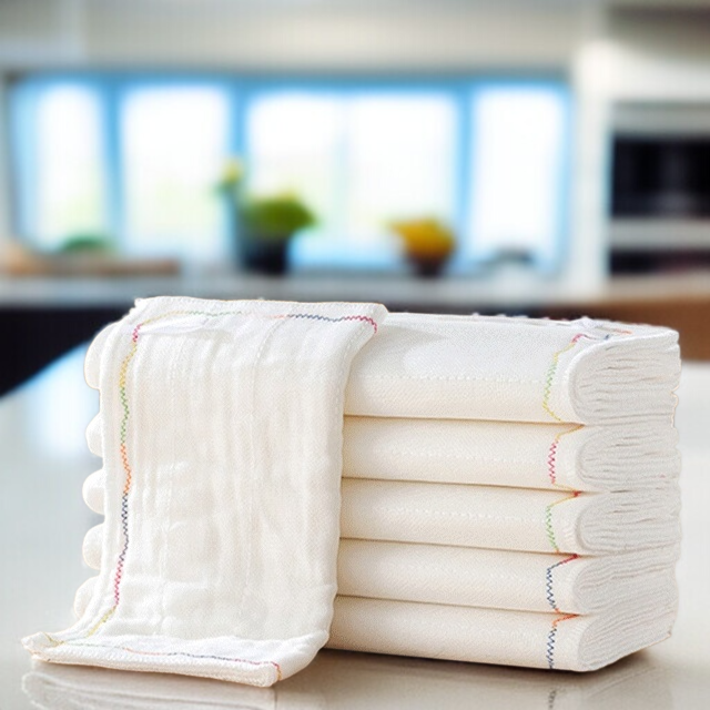 다용도 매직행주 다용도 클렌징 수건 두껍고 두꺼운 행주 테이블 기름 묻히지 않는 행주 레인보우 수건 세척이 용이한 순면 거즈 행주