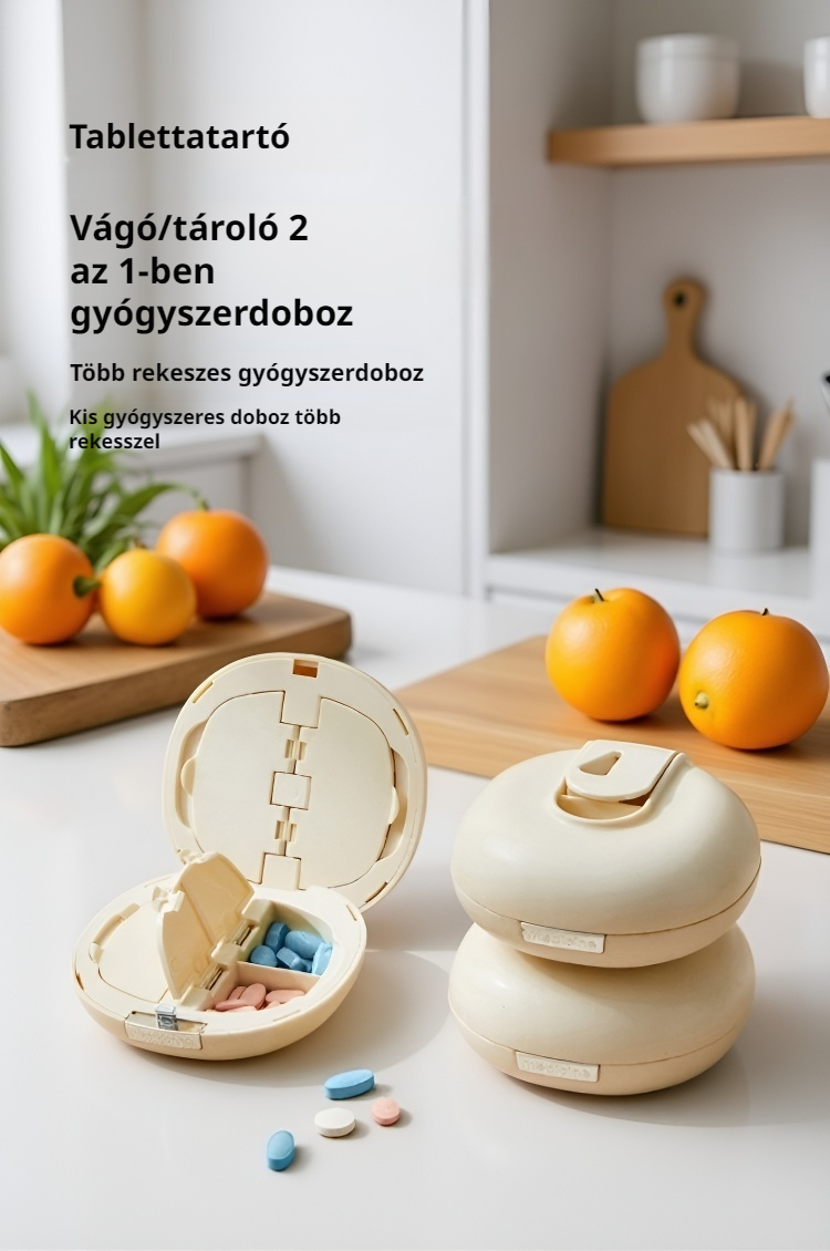 Kör alakú gyógyszertartó rekeszekkel