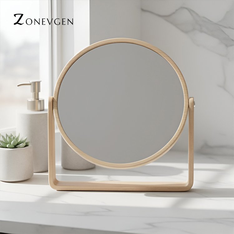 심플 둥근 화장 거울