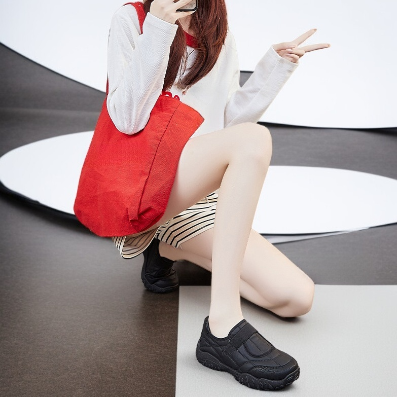 여성 캐주얼 얕은 입 마술 스티커 두꺼운 밑창 신발