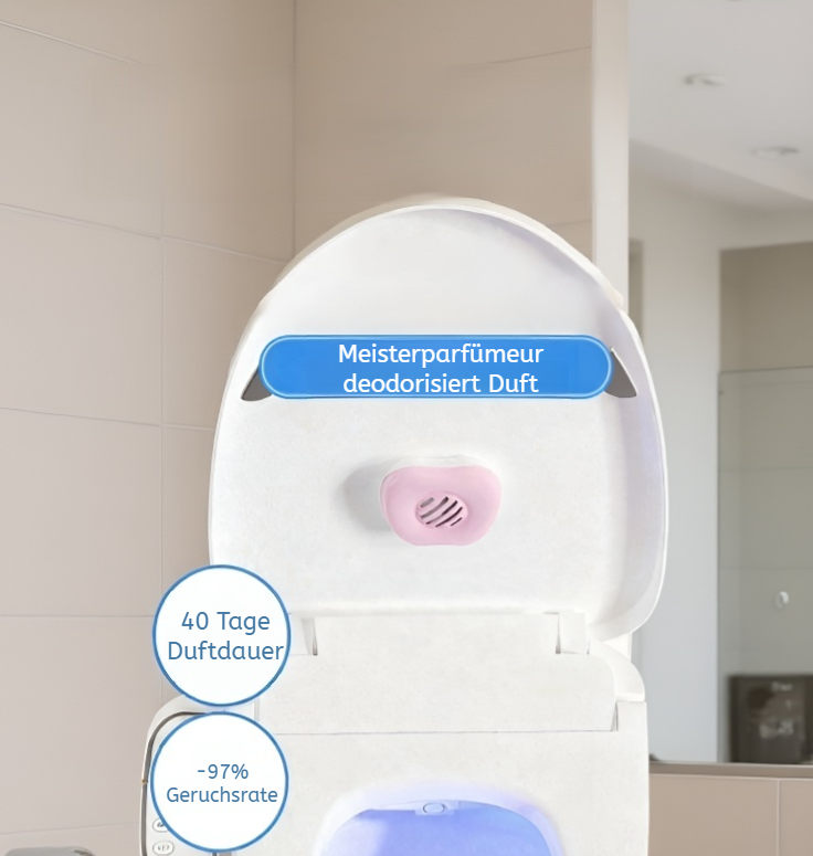 Einfache Montage der Duftaufkleber im Badezimmerschrank