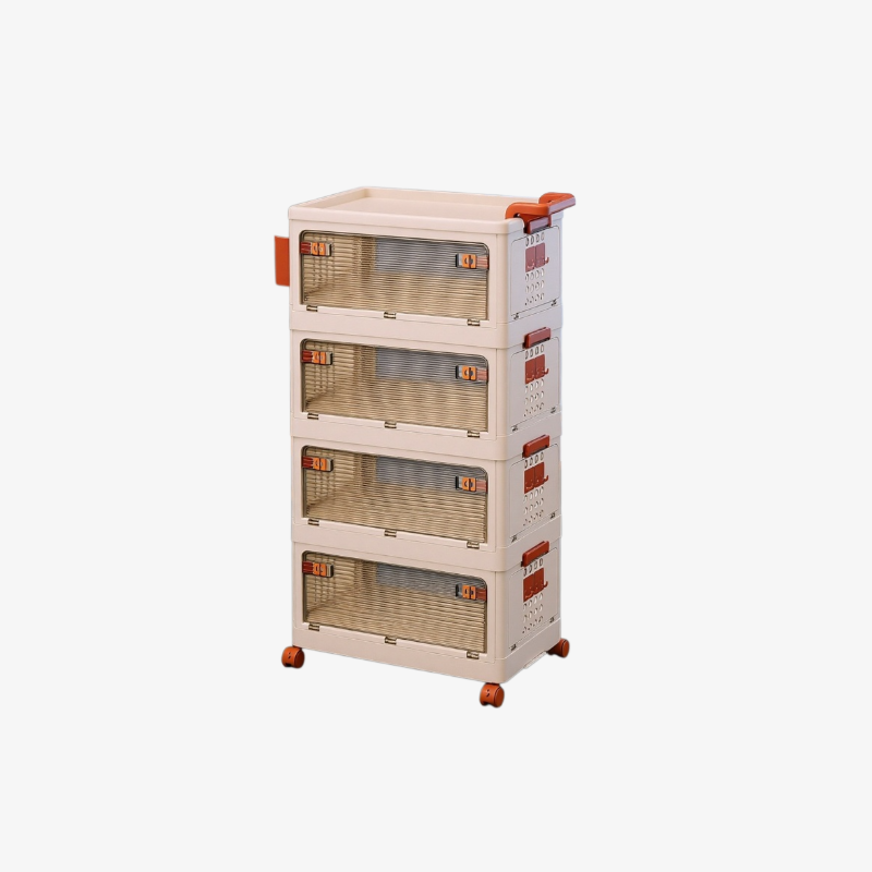 Haushaltswagen-Aufbewahrungsschrank, Installationsfreier Kinder-Snack-Aufbewahrungsschrank, faltbare