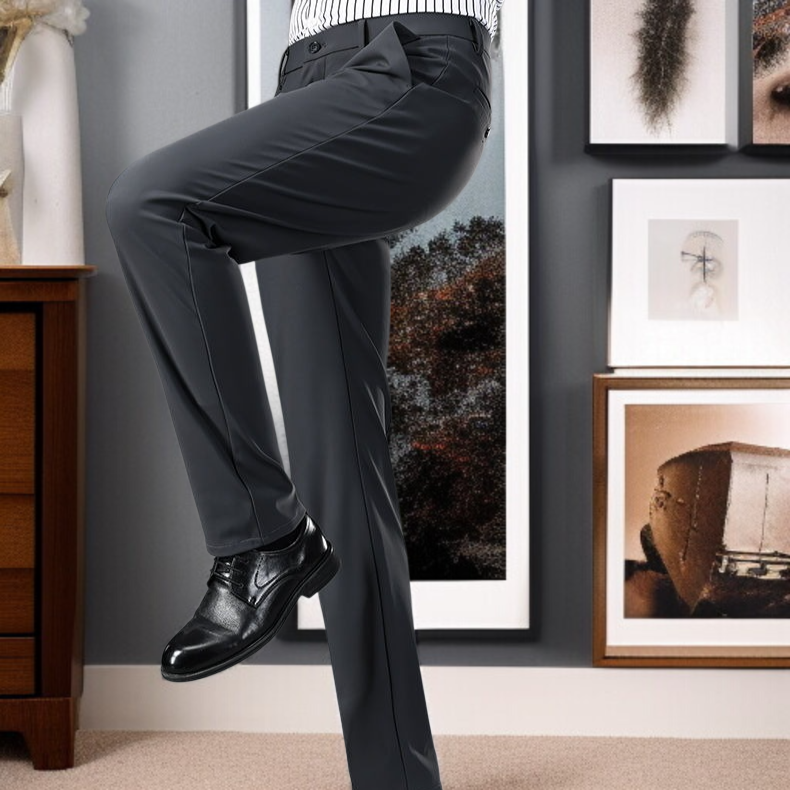 남자 캐주얼 바지 정장 바지 슬림 쿨링 의류 코디 편안한 스판