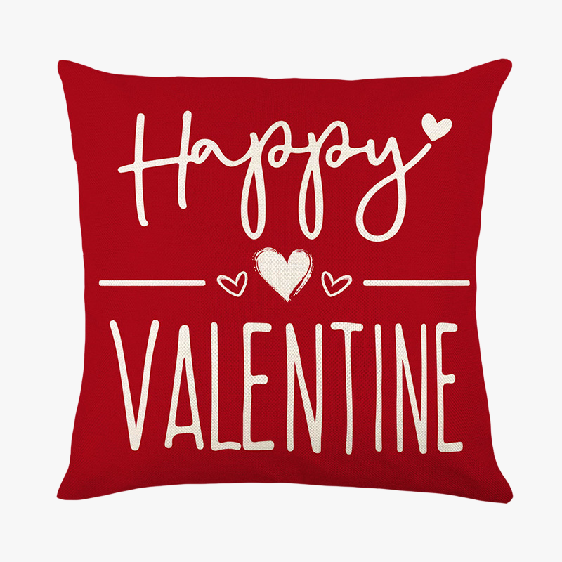 Valentine'S Day Printed Pillowcase Pillowcase Alphabet Printed Valentine'S Day Heart Home