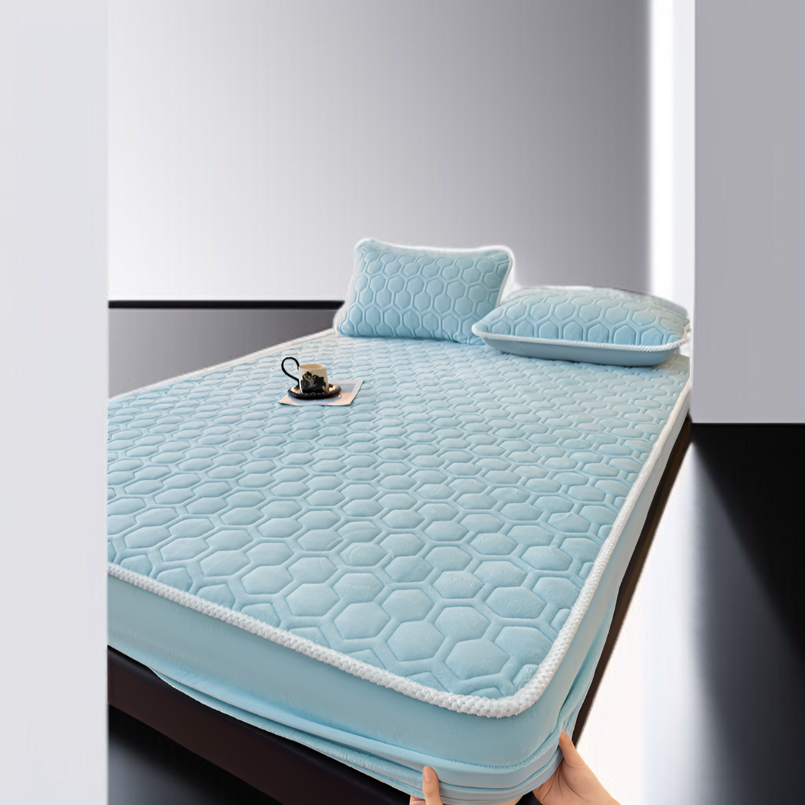 겨울용 두툼한 고중량 3중 구조 싱글/더블 침대 매트리스