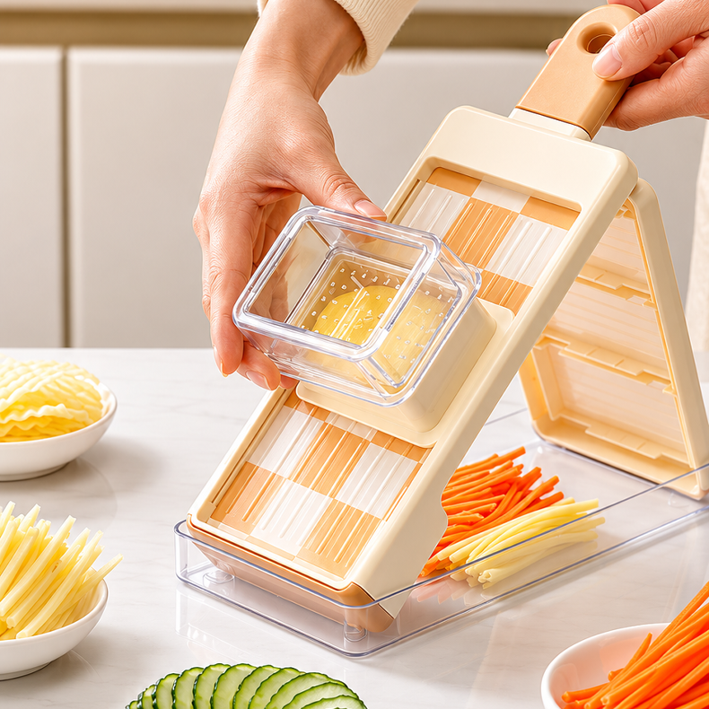 手を傷つけない多機能ポテトシュレッダー