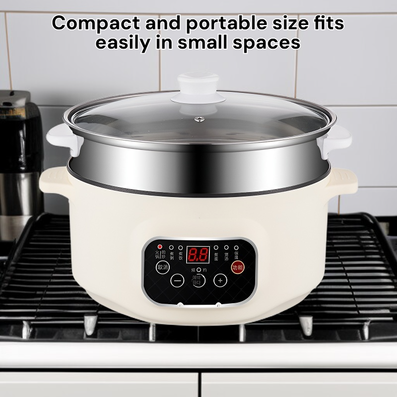 Integrated Electric Cooking Pot, Mini Electric Hot Pot, Suitable for Home and Students