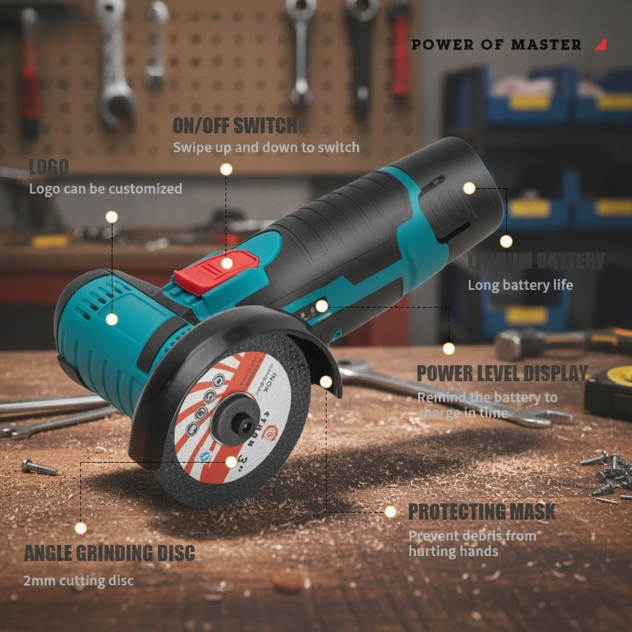 Cordless Lithium Angle Grinder for Home Use
