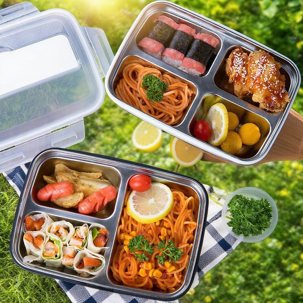 음식이 신선하게 보관되는 스테인리스 도시락