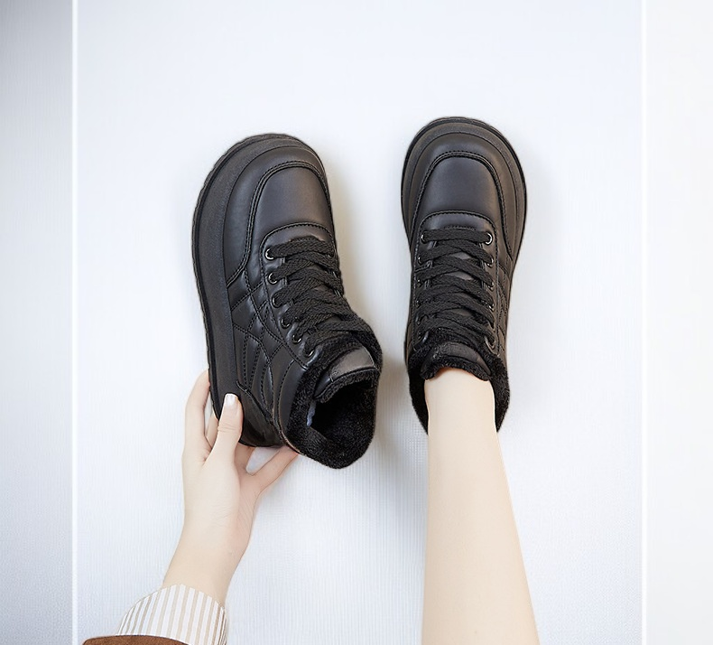 여성용 따뜻한 키높이 운동화 디테일