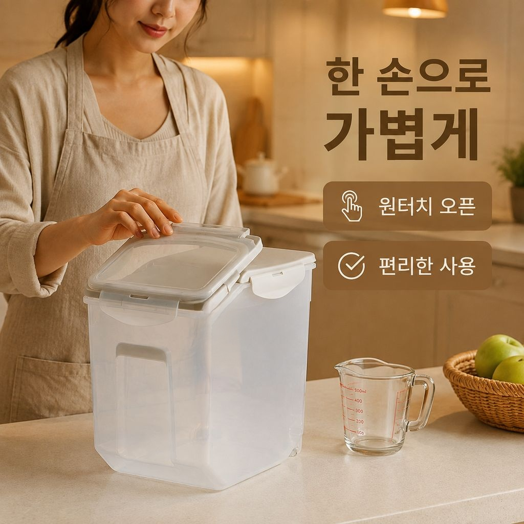 대용량 두꺼운 밀가루 보관통