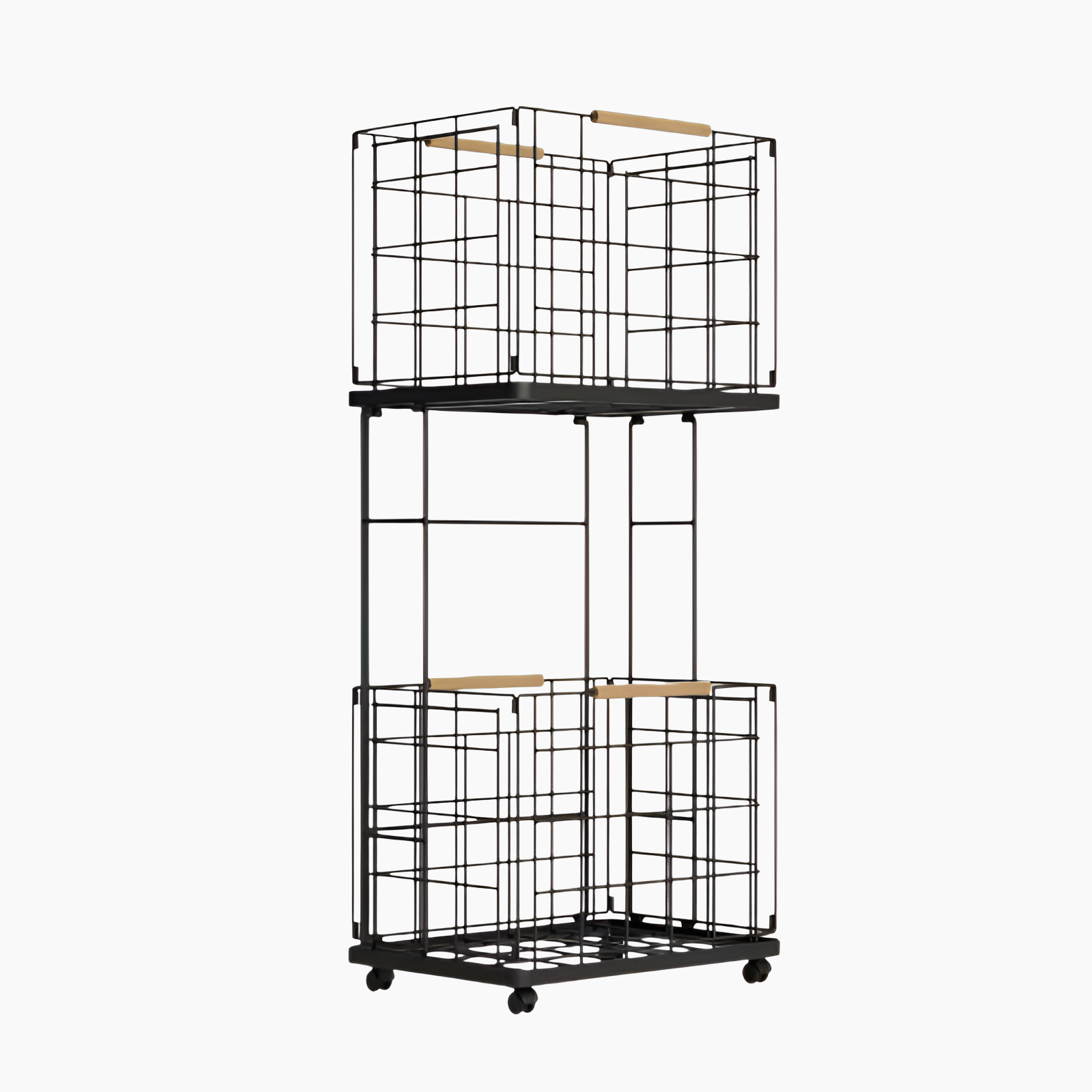 取り外し可能な汚れた衣類収納バスケット 北欧風ホーム 二層汚れた衣類バスケット 家庭用ラック バスルーム 取り外し可能な汚れた衣類収納バスケット ブルー 汚れた衣類