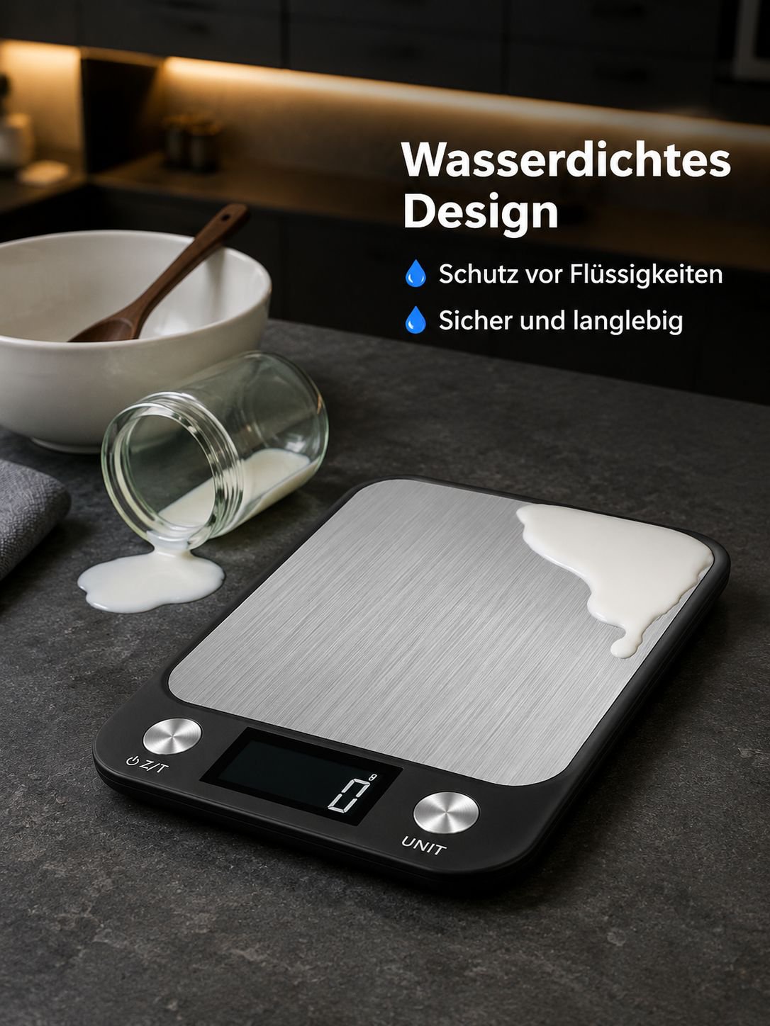 Edelstahl-Küchenwaage für Bäckereien und Gastronomie