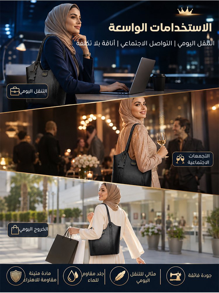 حقيبة توت راقية مثالية للمكتب والتنقل اليومي