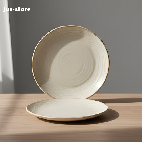 Ceramic underglaze vintage plates (6 pieces)