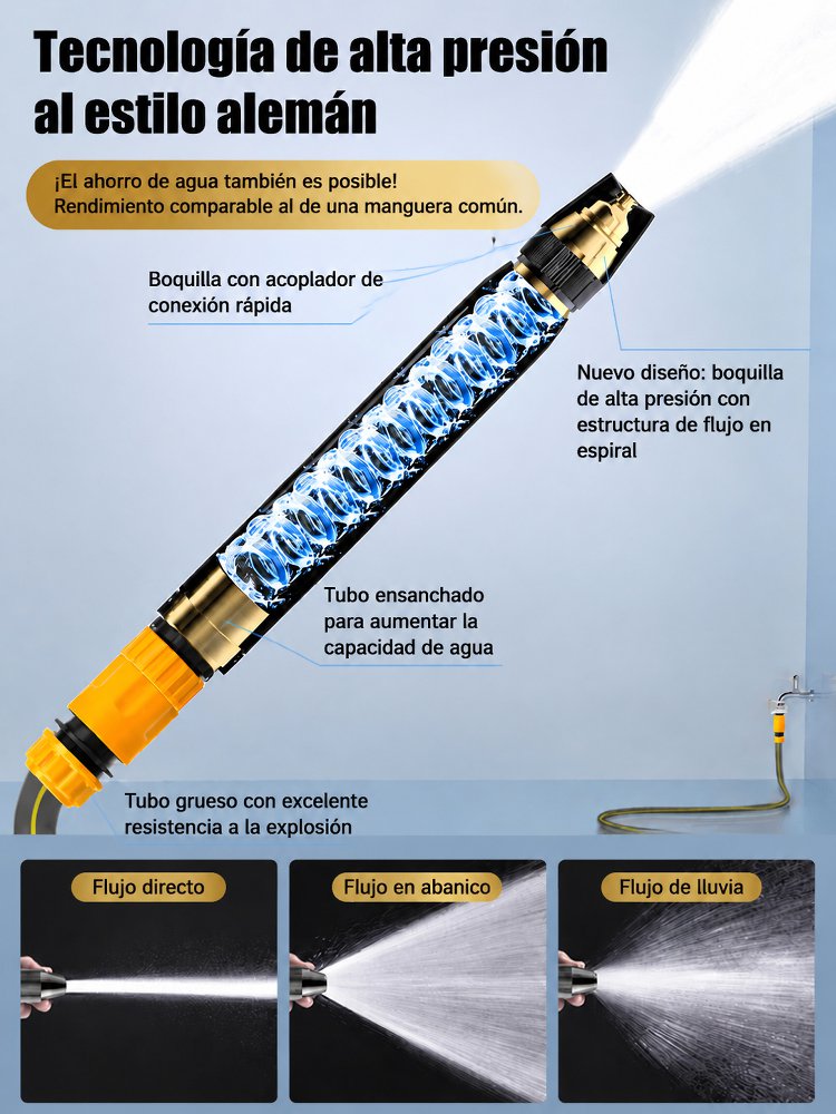 Pistola de Agua de Alta Presión para Limpieza Potente