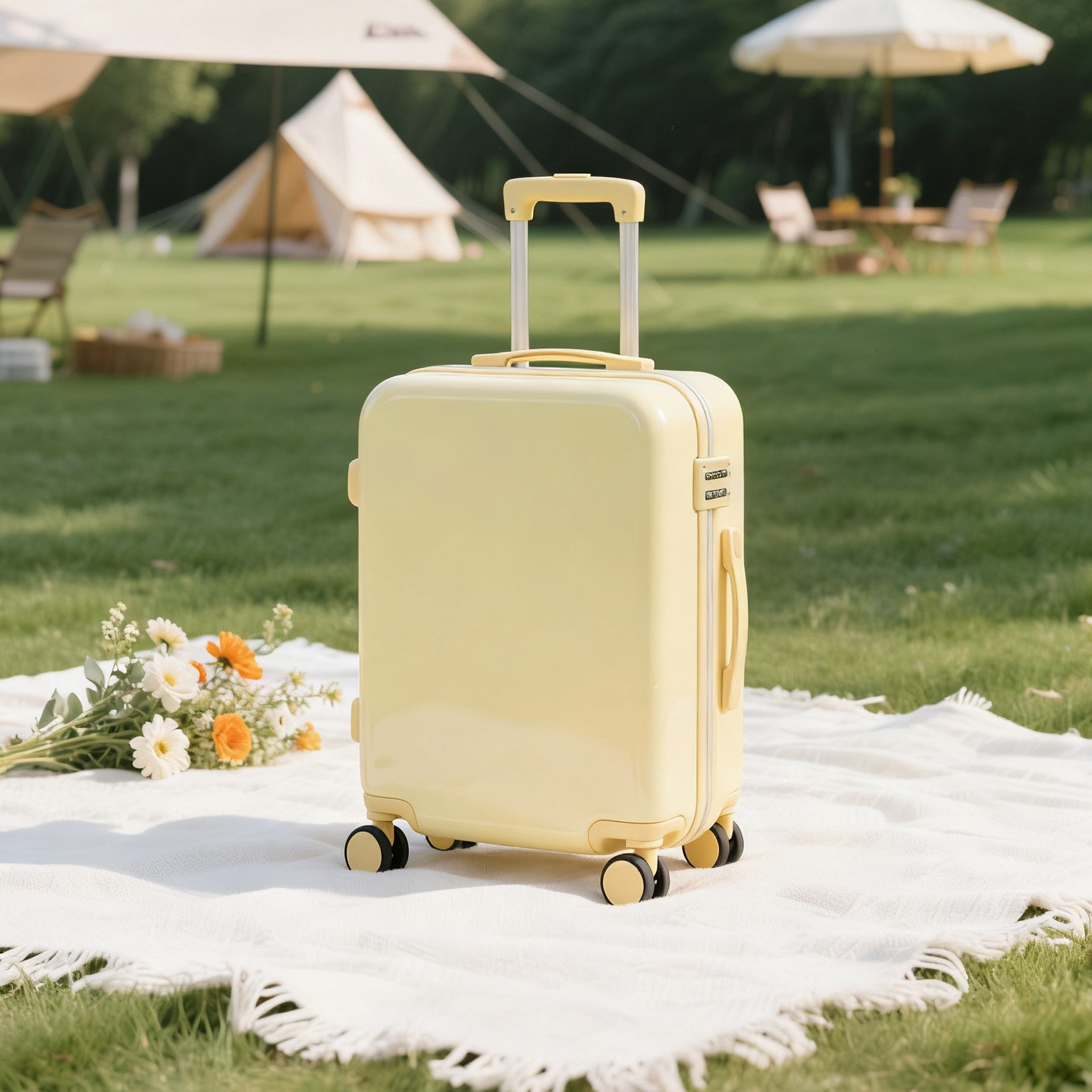 트렌디한 ABS 소재 여행용 캐리어 전면 사진