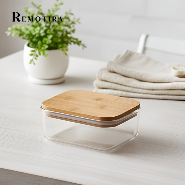 통나무색 투명 수납함 (2개)